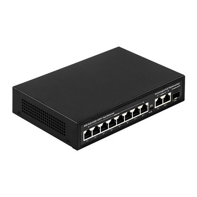 CCTV için 120W Güç ve 250m iletimli 8 Port POE Değiştiricisi - Yönetilmemiş Fiber Optic POE Değiştiricisi