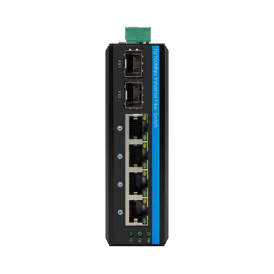 Endüstriyel Yönetilmeyen PoE Değiştiricisi Hızlı Ethernet SFP Fiber Rugged Network 120W DC48V
