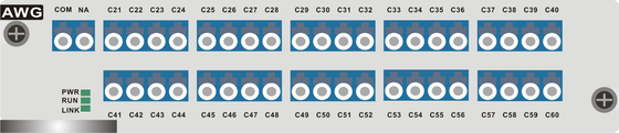 Yüksek kapasiteli DWDM sistemleri için 1U raf 100GHZ AWG 40 Dalga Uzunluğu Multiplexing/Demultiplexing Kartı