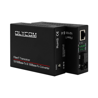 Mini Fiber Optic Media Converter Rj45 To Sc Transceiver Mm 20km Tek fiber Sm 1310/1550nm
