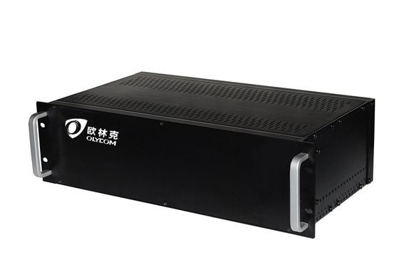 19" 3U 18 slot Şasi Video Veri Fiber Converter Rack Mount Şasi Çift güç kaynağı