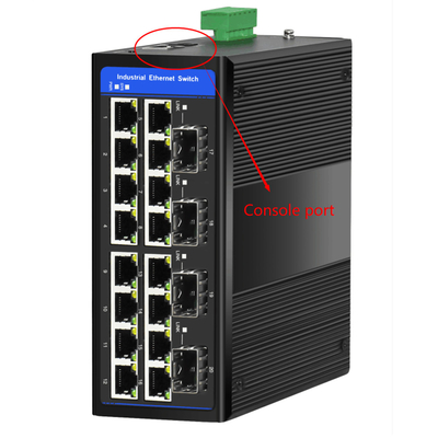 20 Port Gigabit Din Yönetilen Değiştirici Katmanı 2 4 SFP yuvaları Destek Halkası ERPS