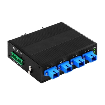 4 Kanal Endüstriyel Optik Bypass Değiştiricisi D2X2B Din Rail DC24V Giriş SM/MM Güç Arızası İçin
