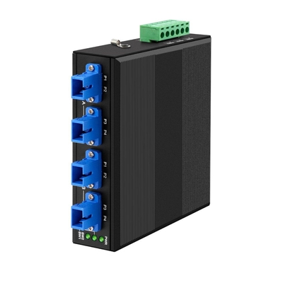 4 Kanal Endüstriyel Optik Bypass Değiştiricisi D2X2B Din Rail DC24V Giriş SM/MM Güç Arızası İçin