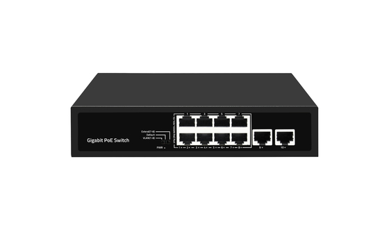 8 Port Tam Gigabit PoE Ağ Değiştiricisi Desteği Vlan PoE Genişletme 120W Bütçe