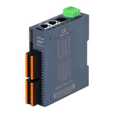 Endüstriyel Kontrol için 16DI+16DO ve 24VDC Güç Kaynağı ile 3 RJ45 Portlu Modbus-TCP/IP PLC IO Modülü