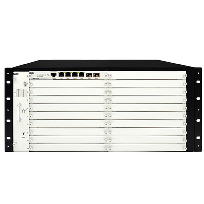 OTN DWDM 5U Şasi 100G 200G 400G iletim için 20 servis yuvası Çift güç girişi