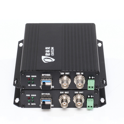 1080P HD SDI Video Fiber Extender Optik Dönüştürücü Lokal Loopout 12V ile Tek Mod 20km