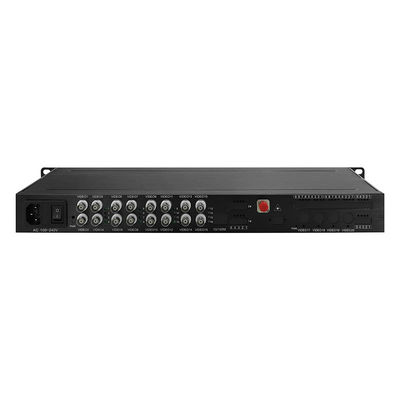 16 Port Analog Video Optik Dönüştürücü SM/MM FC/ST/SC Portlar 1U Rack-Mount CE