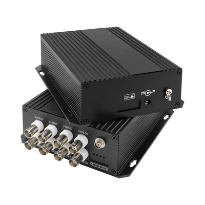 8 Port Analog Dijital Fiber Optik Dönüştürücü CCTV İzleme Koaksiyel Video DC5V