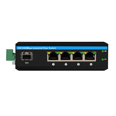 4 Port Endüstriyel PoE Değiştirici Gigabit Yönetilmeyen Ağ 120W Bütçe Din Rail Aktif PoE