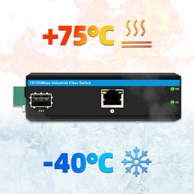 Mini 2 Port 10/100mpbs Fiber Media Converter 1RJ45+1SFP LC Ethernet Switch ile Dış Kullanım için