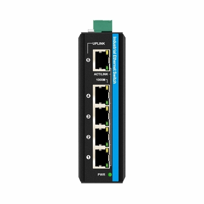 Mini 5 portlu endüstriyel ethernet anahtarı 4 RJ45 bağlantısına 1 RJ45 gigabit yönetilmemiş anahtarı dc12v/24v giriş