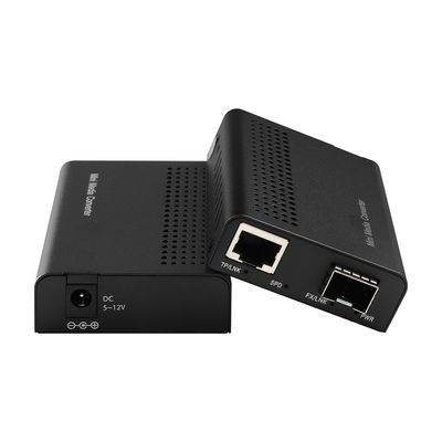 Mini 10G Yönetilmeyen SFP+ Fiber Optik - 10GBase-T Raf Tipi CE Medya Dönüştürücü