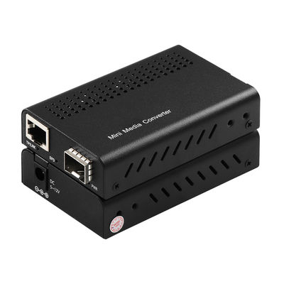 Mini 10G Yönetilmeyen SFP+ Fiber Optik - 10GBase-T Raf Tipi CE Medya Dönüştürücü