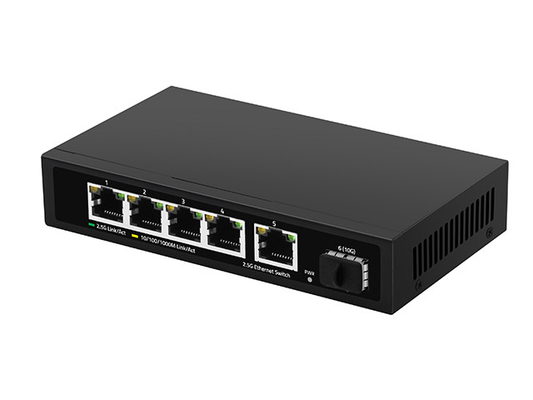5 port 2.5G Ethernet Switch 10G Fiber Uplink Yönetilmeyen Otomatik Algılama Ağı Hızı