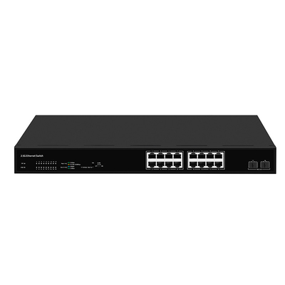 16 Port 2.5G Ağ Değiştiricisi 10G Fiber Yönetilmeyen Otomatik Adaptatif Hız Seçmeli PoE
