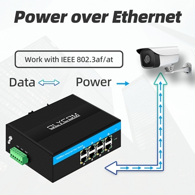 8 port poe gigabit anahtarı E-Mark 8*RJ45 endüstriyel ethernet poe anahtarı