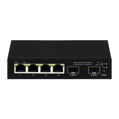 6 port 10g fiber ethernet anahtarı 4* 2.5G RJ45 + 2* 10G SFP+ destek OEM/ODM