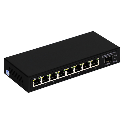 9 Port Yönetilmeyen 2.5G Ethernet Değiştiricisi 10G Uplink SFP Port ile 60Gbps Arkaplan Bant Genişliği