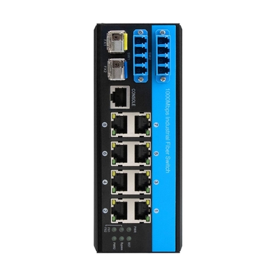 Endüstriyel Gigabit 12 Port Din Rial Switch Yönetilen Optik Bypass Ethernet POE Switch