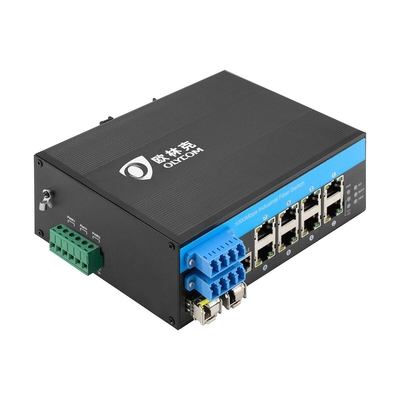 Endüstriyel Gigabit 12 Port Din Rial Switch Yönetilen Optik Bypass Ethernet POE Switch