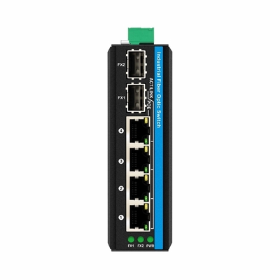 Mini 6 port gigabit Ethernet anahtarı poe anahtarı din ray 2 sfp+ 4 RJ45 DC48-52V çift güç girişi