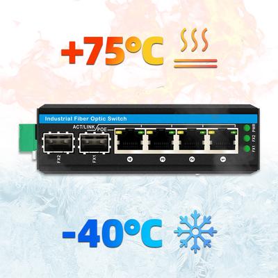 Mini 6 port gigabit Ethernet anahtarı poe anahtarı din ray 2 sfp+ 4 RJ45 DC48-52V çift güç girişi