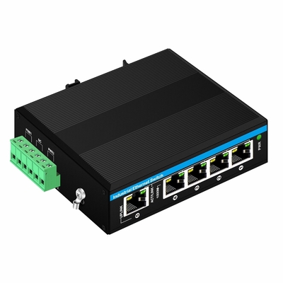 5 port gigabit poe+ anahtarı E-Mark Ethernet anahtarı DC48V çift güç girişi din-rail poe anahtarı