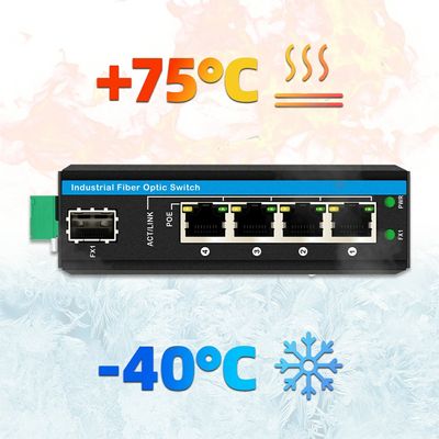 5 Port Gigabit Dış Poe Değiştiricisi Mini Endüstriyel Fiber Değiştiricisi IP40 Din Rail Değiştiricisi