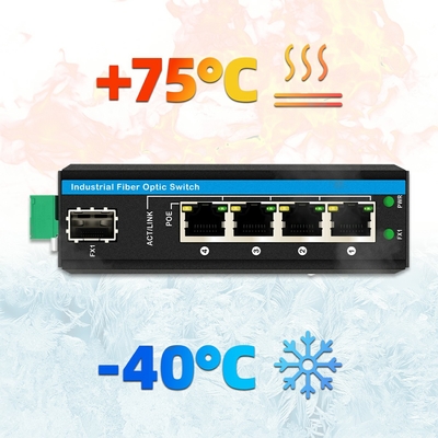 5 Port Gigiabit Dış Poe Değiştiricisi Mini Endüstriyel Fiber Değiştiricisi IP40 Din Rail Değiştiricisi