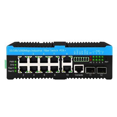 L2 L3 Yönetilen Gigabit Endüstriyel Ethernet Değiştiricisi Poe Değiştiricisi 90w 2*2.5G SFP+8*RJ45 Portlar Dış Değiştiricisi
