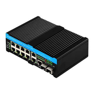 L2 L3 Yönetilen Gigabit Endüstriyel Ethernet Değiştiricisi Poe Değiştiricisi 90w 2*2.5G SFP+8*RJ45 Portlar Dış Değiştiricisi