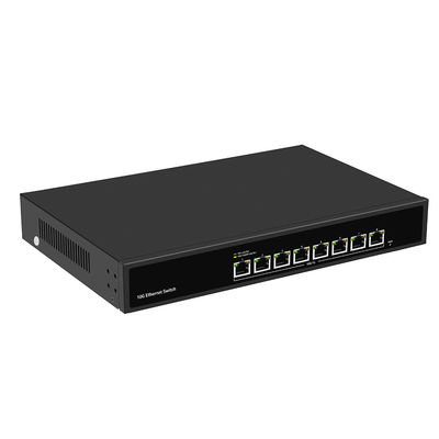 8 Port 10G Ethernet Değiştiricisi Yönetilmeyen Otomatik Algılama Hızı Tek AC Giriş Fansiz CE