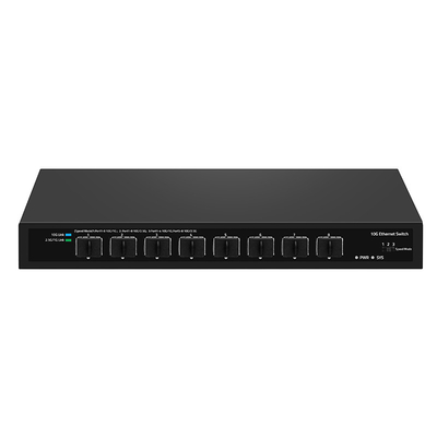8 Port 10G Fiber Switch 1G 2.5G Uyumlu Yönetilmemiş DC12V Giriş Realtek Temelli