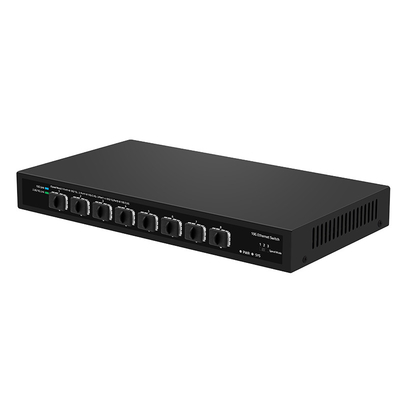 8 Port 10G Fiber Switch 1G 2.5G Uyumlu Yönetilmemiş DC12V Giriş Realtek Temelli