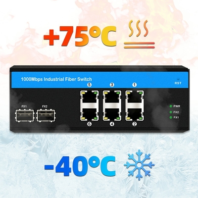 8 port gigabit yönetilmemiş anahtar Ethernet poe anahtar DC48V din ray ağ anahtarı