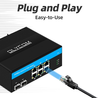 8 port gigabit yönetilmemiş anahtar Ethernet poe anahtar DC48V din ray ağ anahtarı