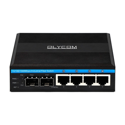 Gigabit ERPS Yönetilen Ethernet Değiştiricisi 2SFP+4RJ45 PoE Çıktısı ile Din-rail Ağ Değiştiricisi