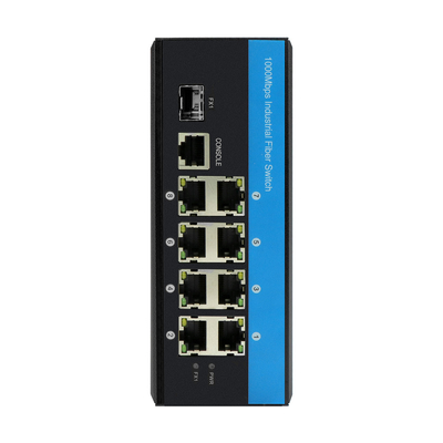 8 Port RJ45+1*SFP L2 Yönetilen Gigabit Ethernet Değiştiricisi IP40 Çift Güç Girdi Poe Değiştiricisi
