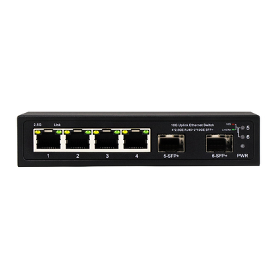 10G Ethernet anahtarı yönetilmemiş 4 portlu 2.5G Ethernet anahtarı 10G SFP+ portları ile
