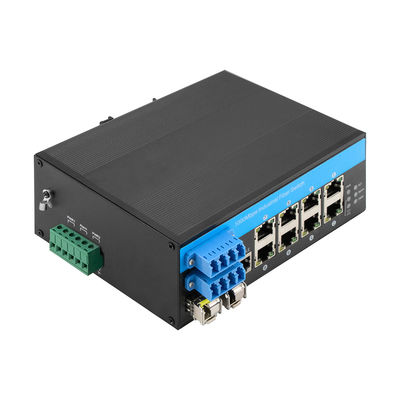 8 Bağlantı Noktalı Baypas Yönetilen Ethernet Anahtarı 2.5G Fiber Endüstriyel Optik Koruma DIN Montajlı