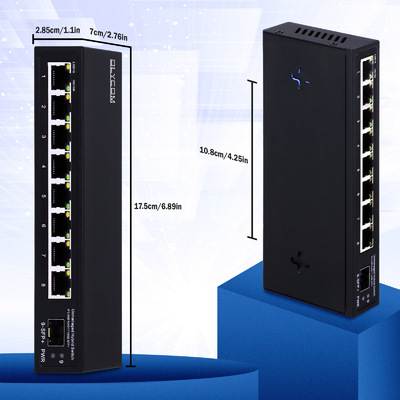10G Ethernet Değiştiricisi Yönetilmeyen Ağ Değiştiricisi 8*2.5G RJ45+1*10G SFP Portları