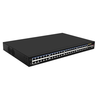 48 Port Gigabit L3 Yönetilen Ağ Değiştiricisi 10G Fiber Uplinks Tek AC Girişi Realtek Temelli