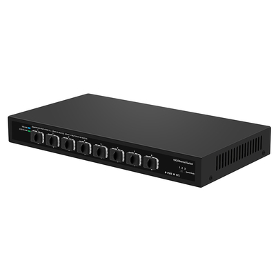8 portlu 10G SFP+ Fiber Switch yönetilmemiş 1G/2.5G Otomatik uyarlanabilir DC12V Destek OEM