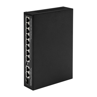 SFP Fiber Uplink AC Girişi ile 120W PoE Switch 8 Port Yönetilmeyen Hızlı Ethernet