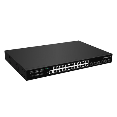 24 Port 2.5G Ethernet L3 10G Fiber Uplink Tek AC Girişi ile Yönetilen Değiştirici