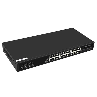 24 Port Gigabit 1G Fiber Uplink Katmanı 2 Yönetilen Ticari Sınıflı Yönetilen Değiştirici