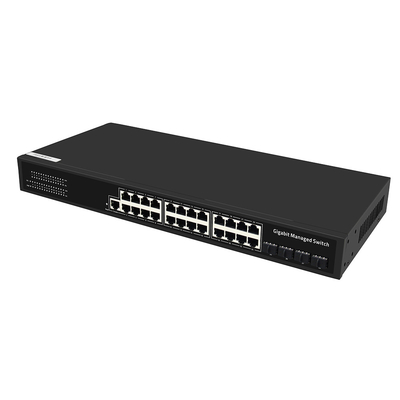 24 Port Gigabit 1G Fiber Uplink Katmanı 2 Yönetilen Ticari Sınıflı Yönetilen Değiştirici