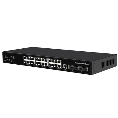 10G Yönetilebilir Değiştirici 24 Port Gigabit Bakır Halkası ERPS Yönetilen 1G/2.5G Fiber